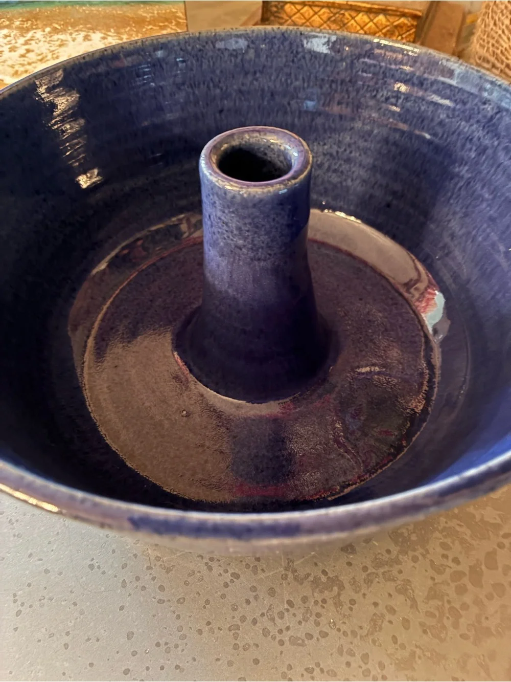 SHELTON’S POTTERY Bundt cake pan, HANDCRAFTED stoneware from SEAGROVE N.C.